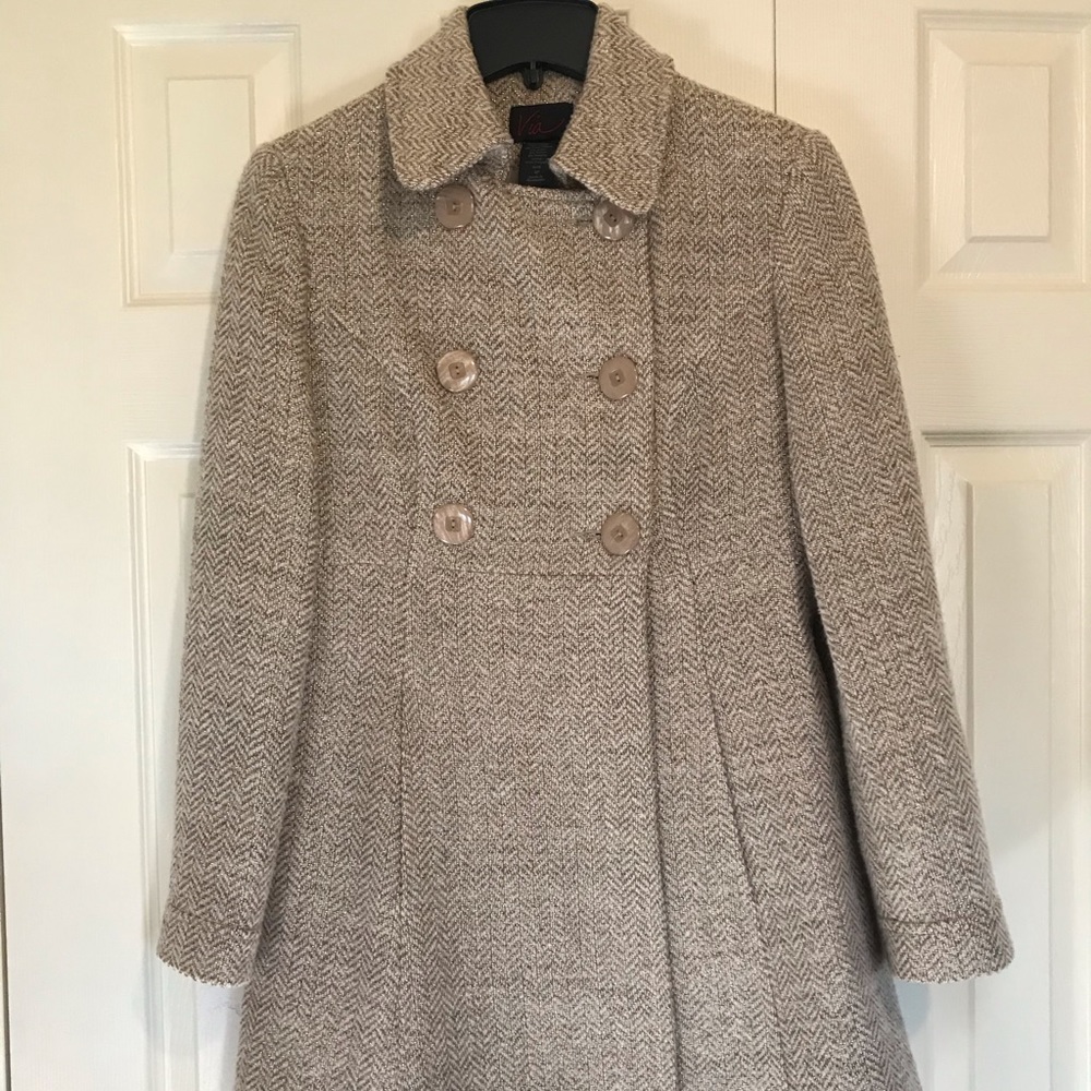 Elegant Tan Pea Coat for Women